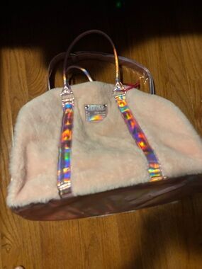 Justice pink duffle travel bag with strap great